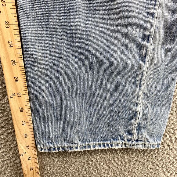 Polo Ralph Lauren Vintage 67 Jeans Mens 35x31* Light Baggy 90's Distressed Denim - Picture 6 of 16